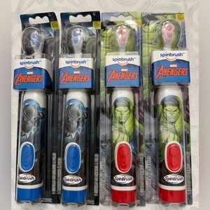 Spinbrush Super Hero Marvel Avengers Kids Toothbrush Soft Bristles Lot B